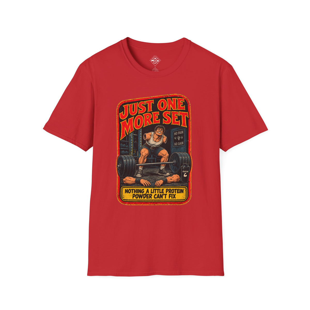 Just One More Set weightlifting barbell graphic T-Shirt