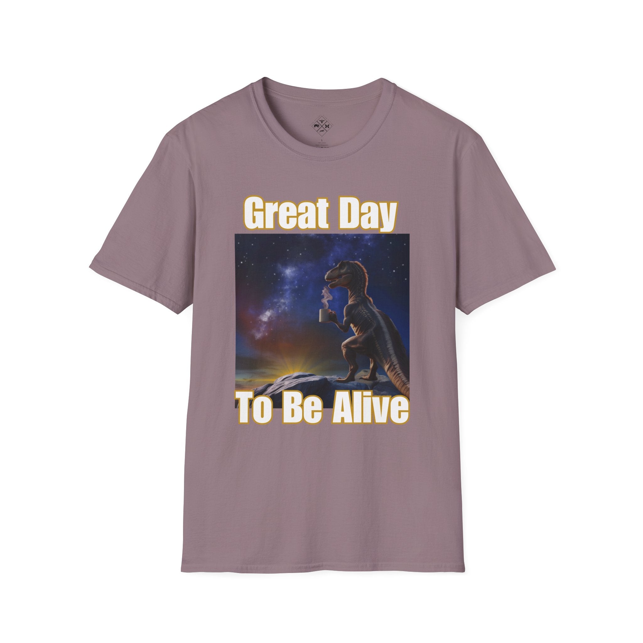 Camiseta de café Amanecer de dinosaurio