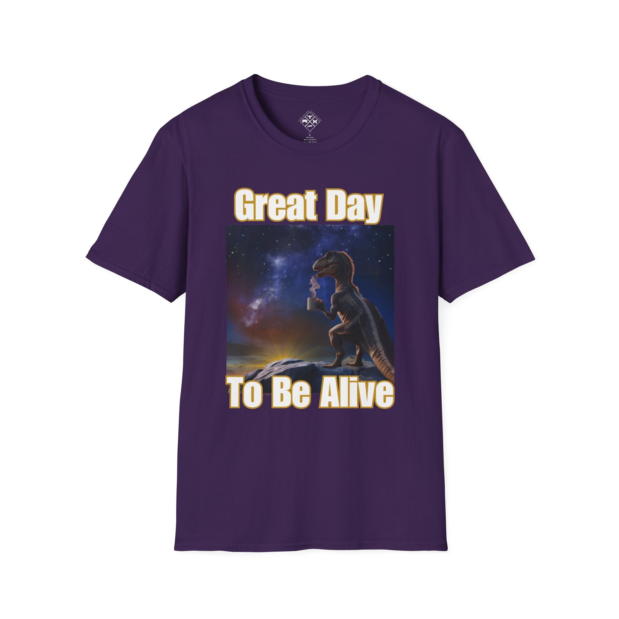 Camiseta de café Amanecer de dinosaurio