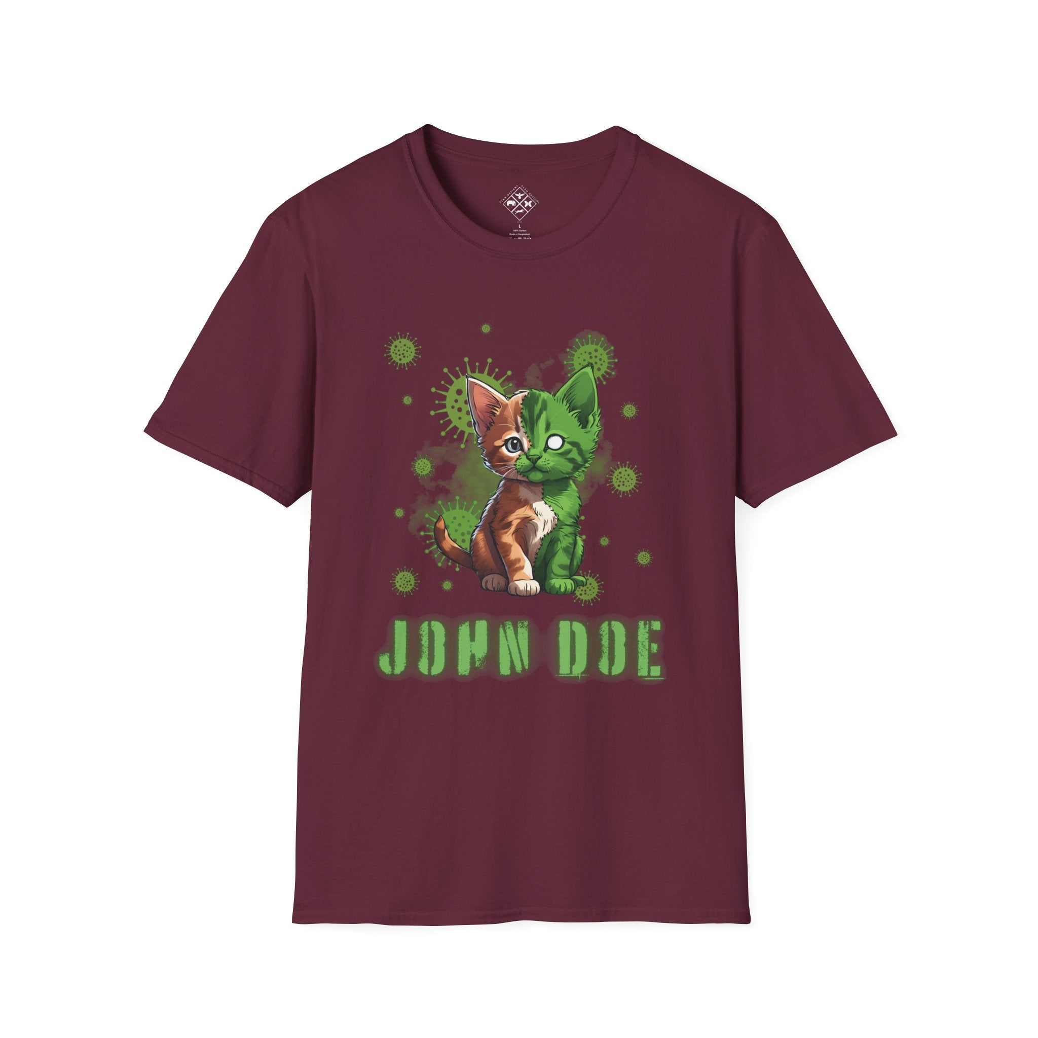 Camiseta personalizada de gatito zombi