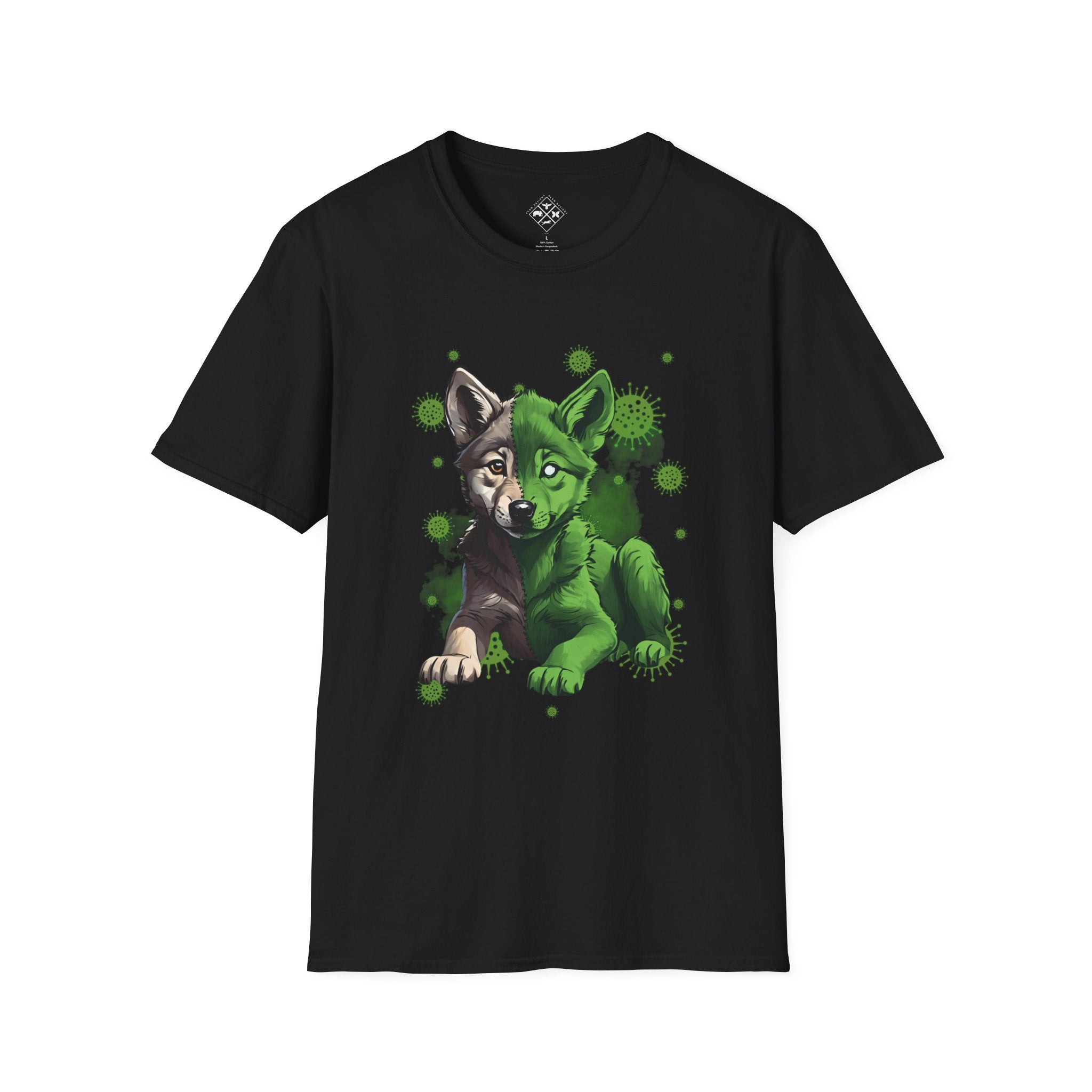 Camiseta de bebé lobo zombi