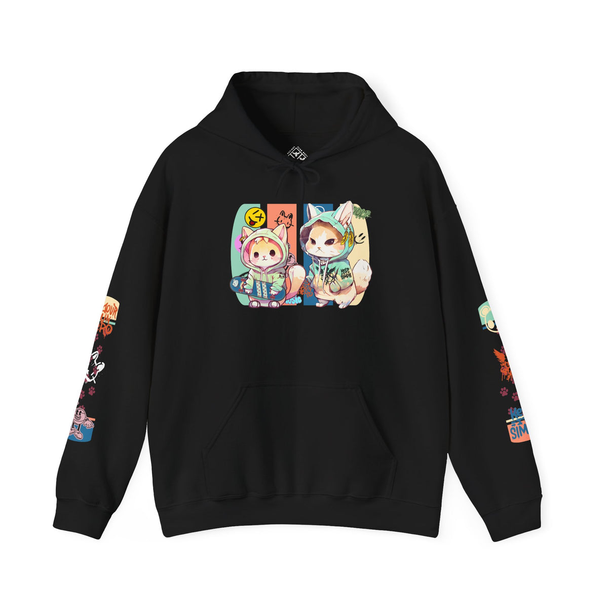 Skateboard Kittens Hooded Sweatshirt