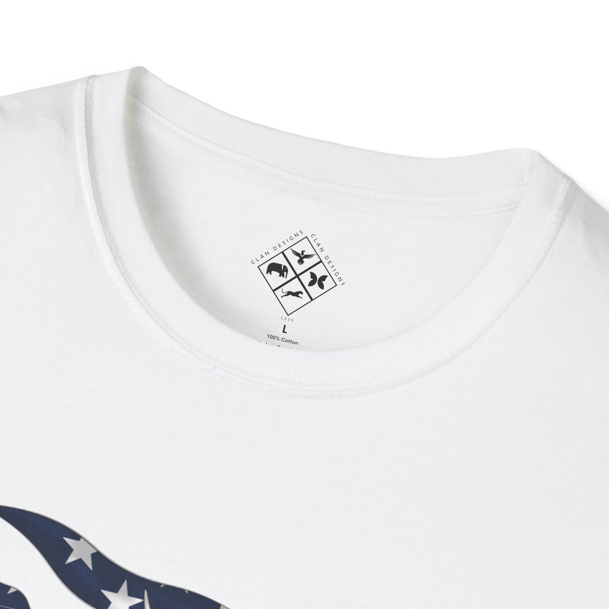 Camiseta patriótica unisex | Camiseta Softstyle con la bandera de EE. UU.