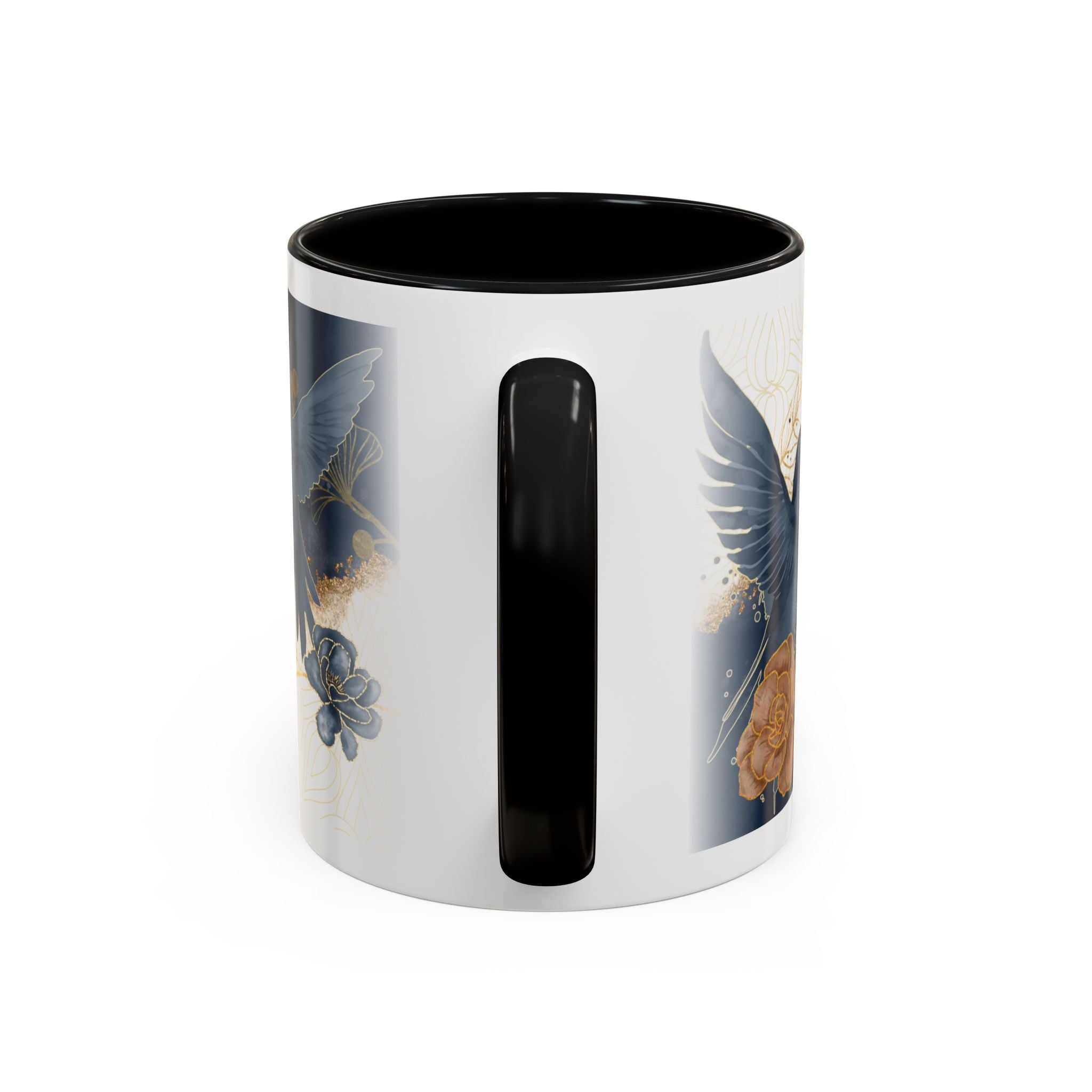 Taza de café con diseño floral de 11 oz