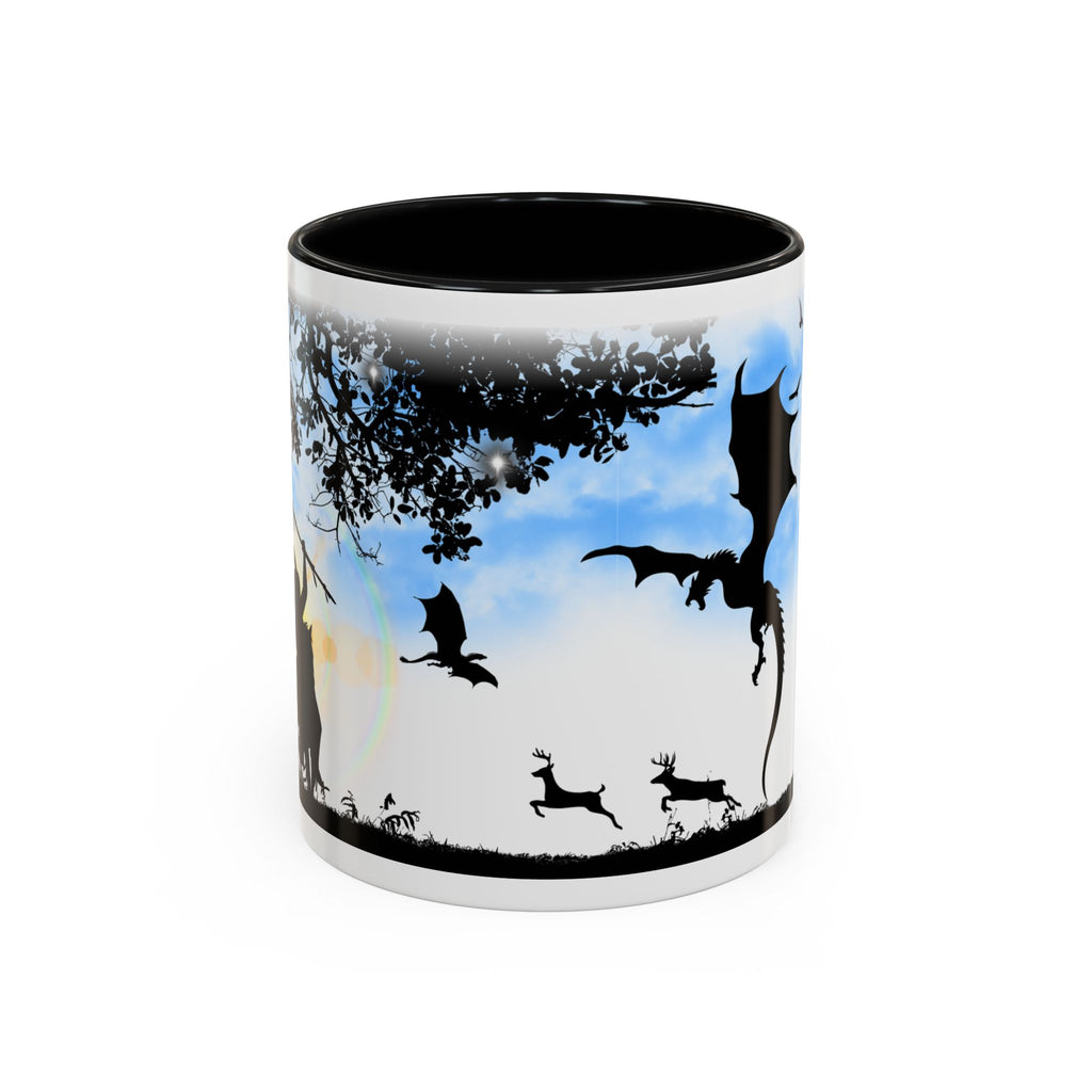 Fantasy-Themed Accent Coffee Mug White 11oz