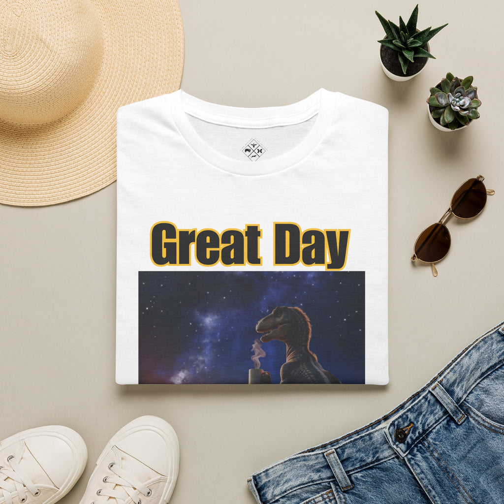 Dinosaur Sunrise Coffee T-Shirt