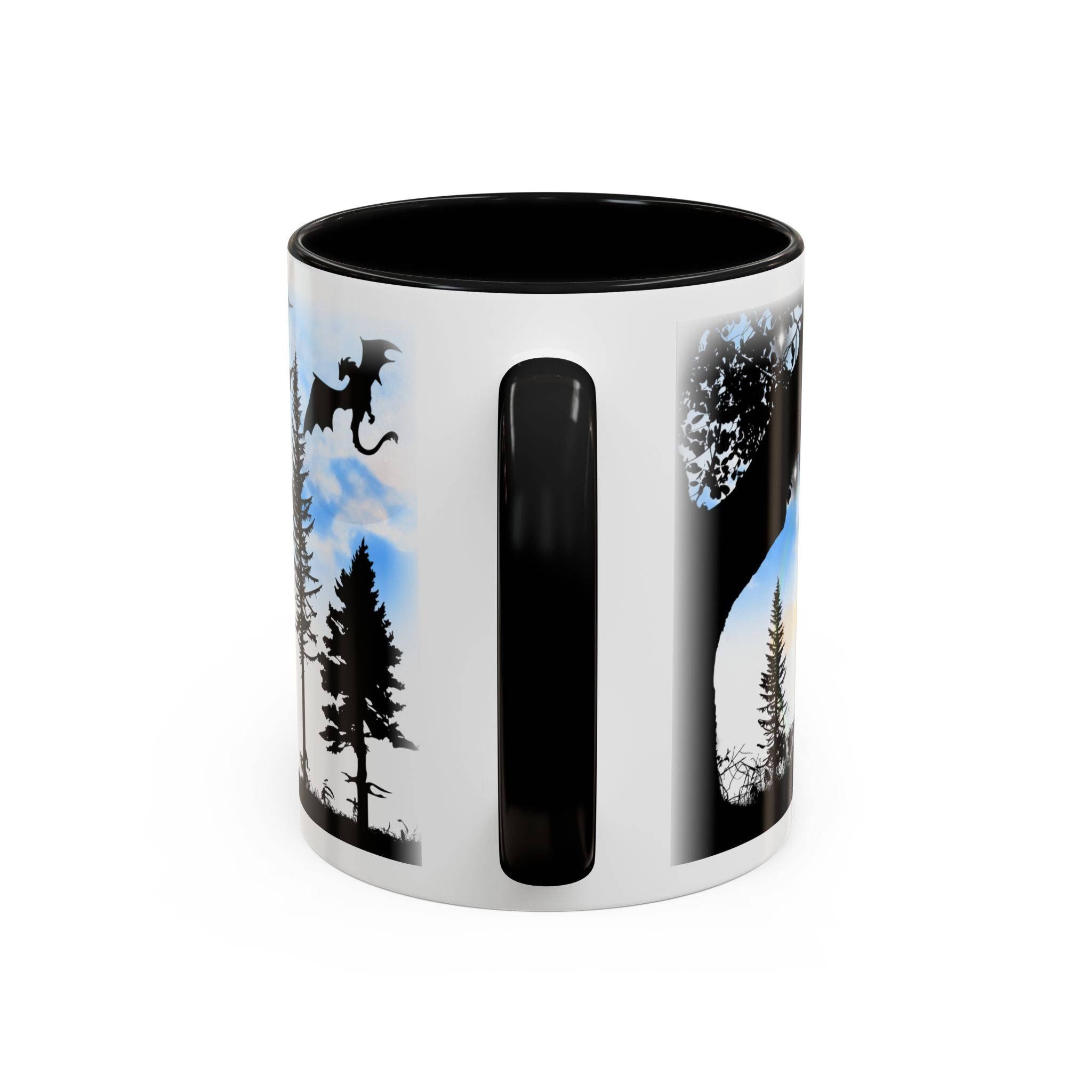 Taza de café con temática de fantasía, blanca, 11oz