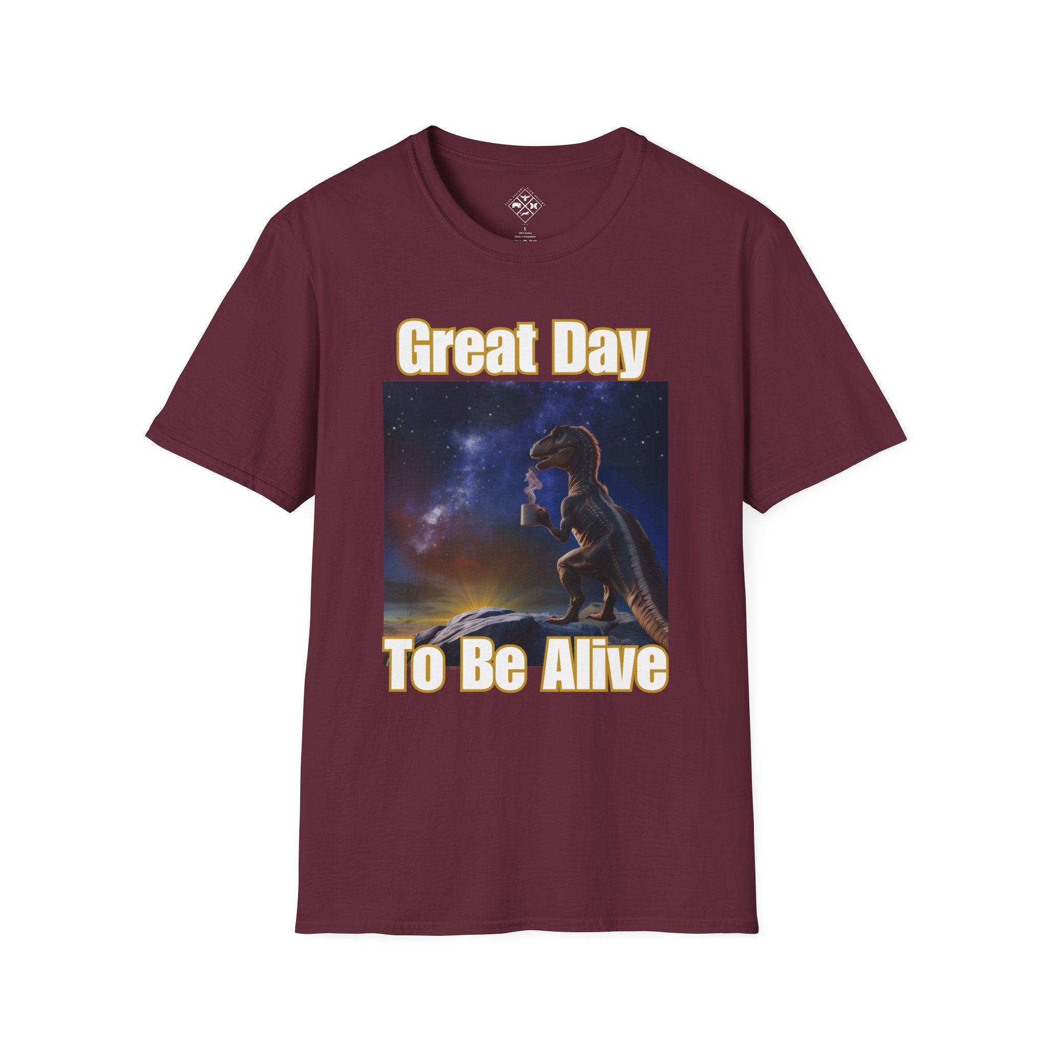 Camiseta de café Amanecer de dinosaurio