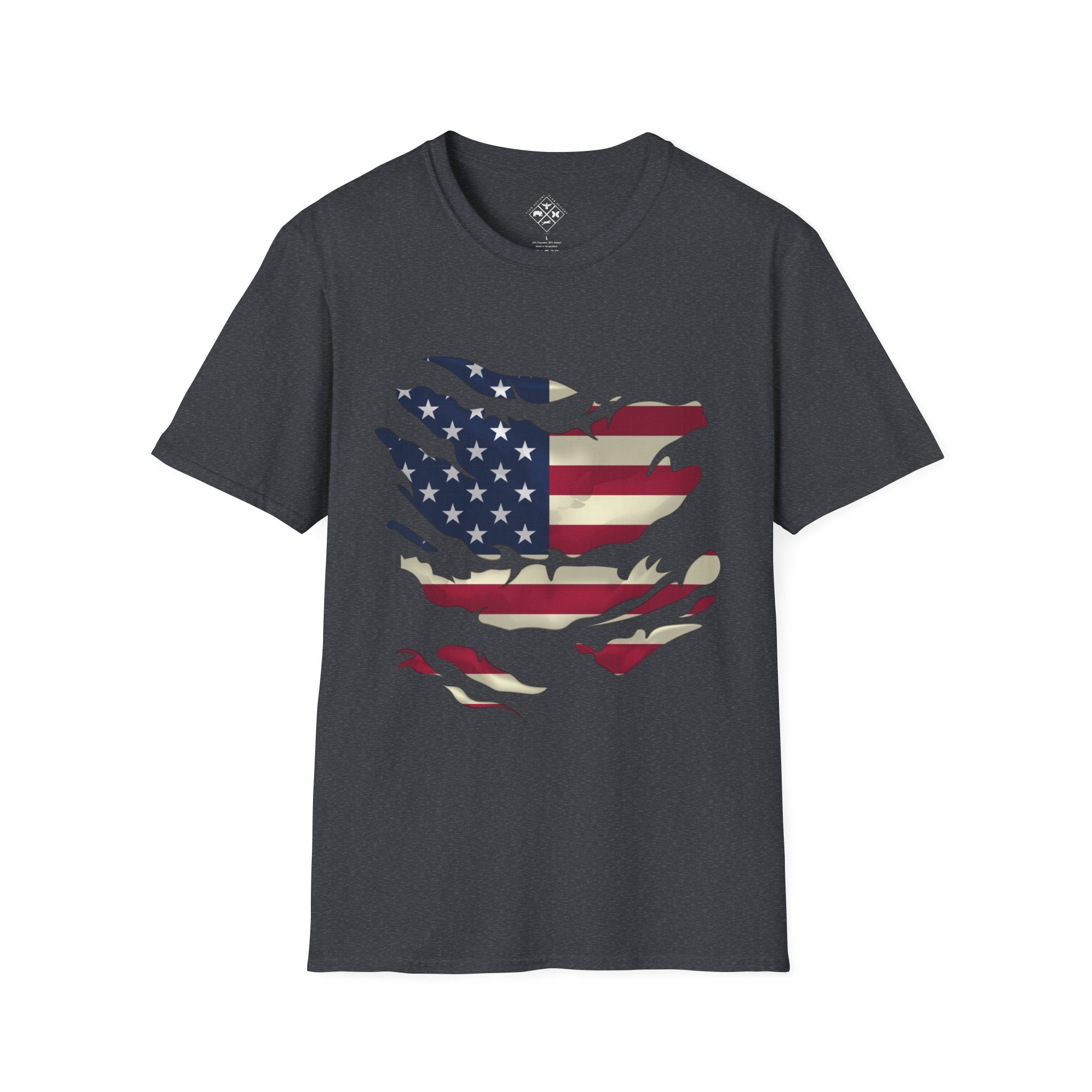 Camiseta patriótica unisex | Camiseta Softstyle con la bandera de EE. UU.