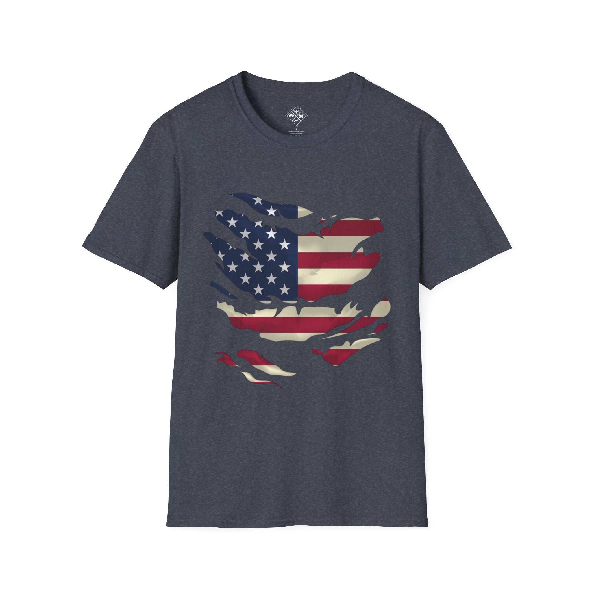Camiseta patriótica unisex | Camiseta Softstyle con la bandera de EE. UU.
