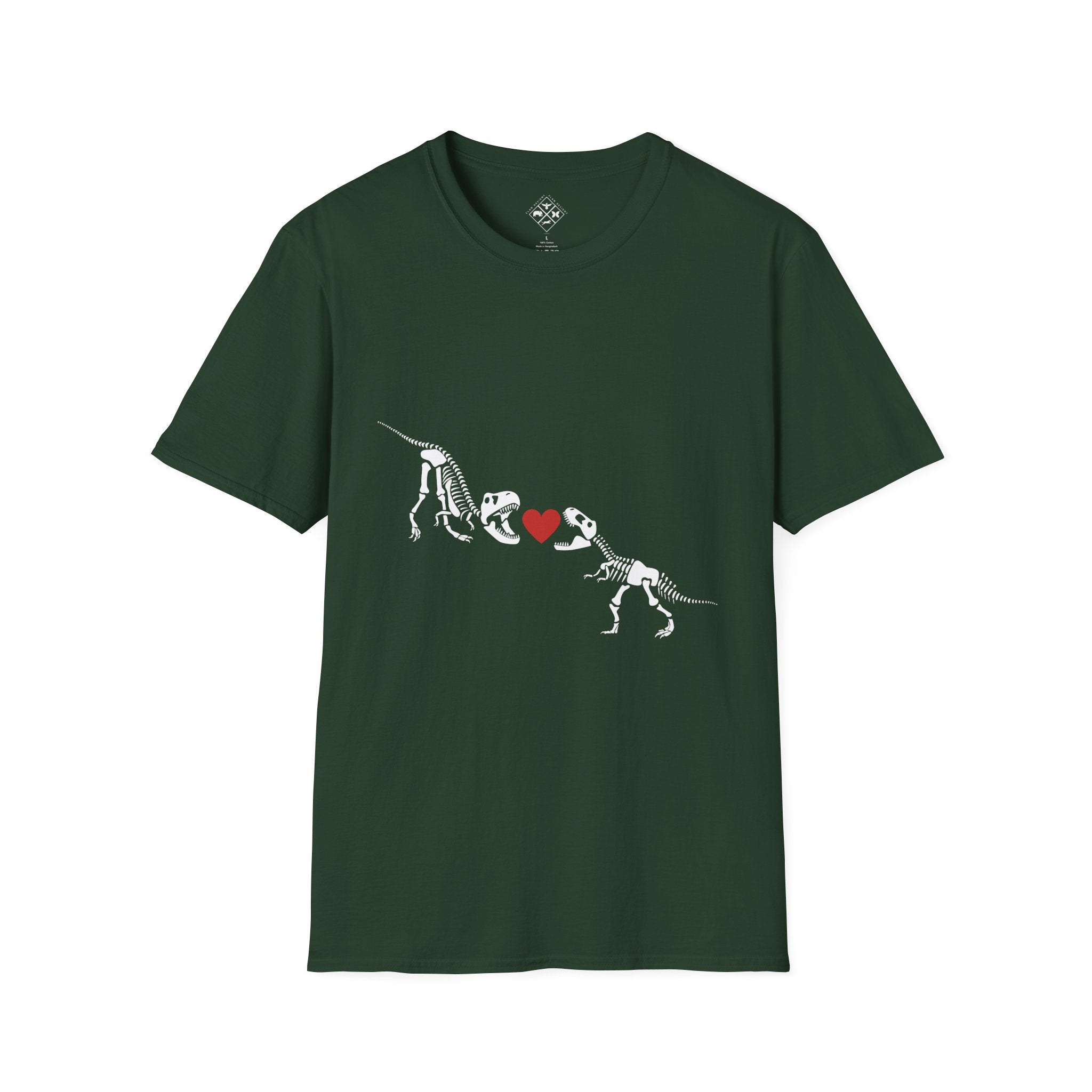 Camiseta Unisex Softstyle Amor de Dinosaurio