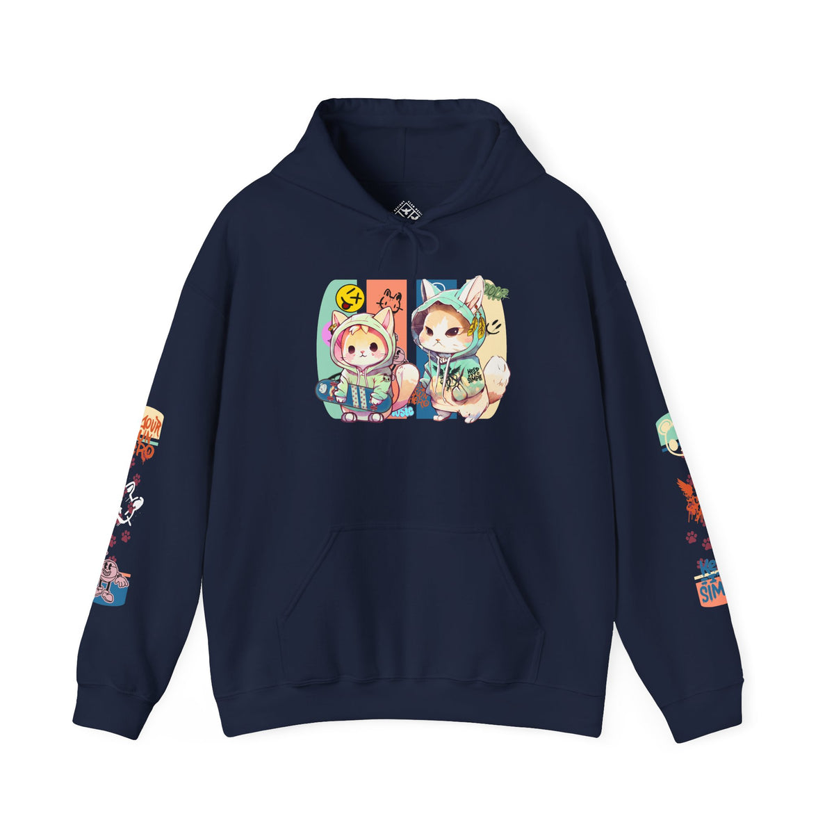 Skateboard Kittens Hooded Sweatshirt