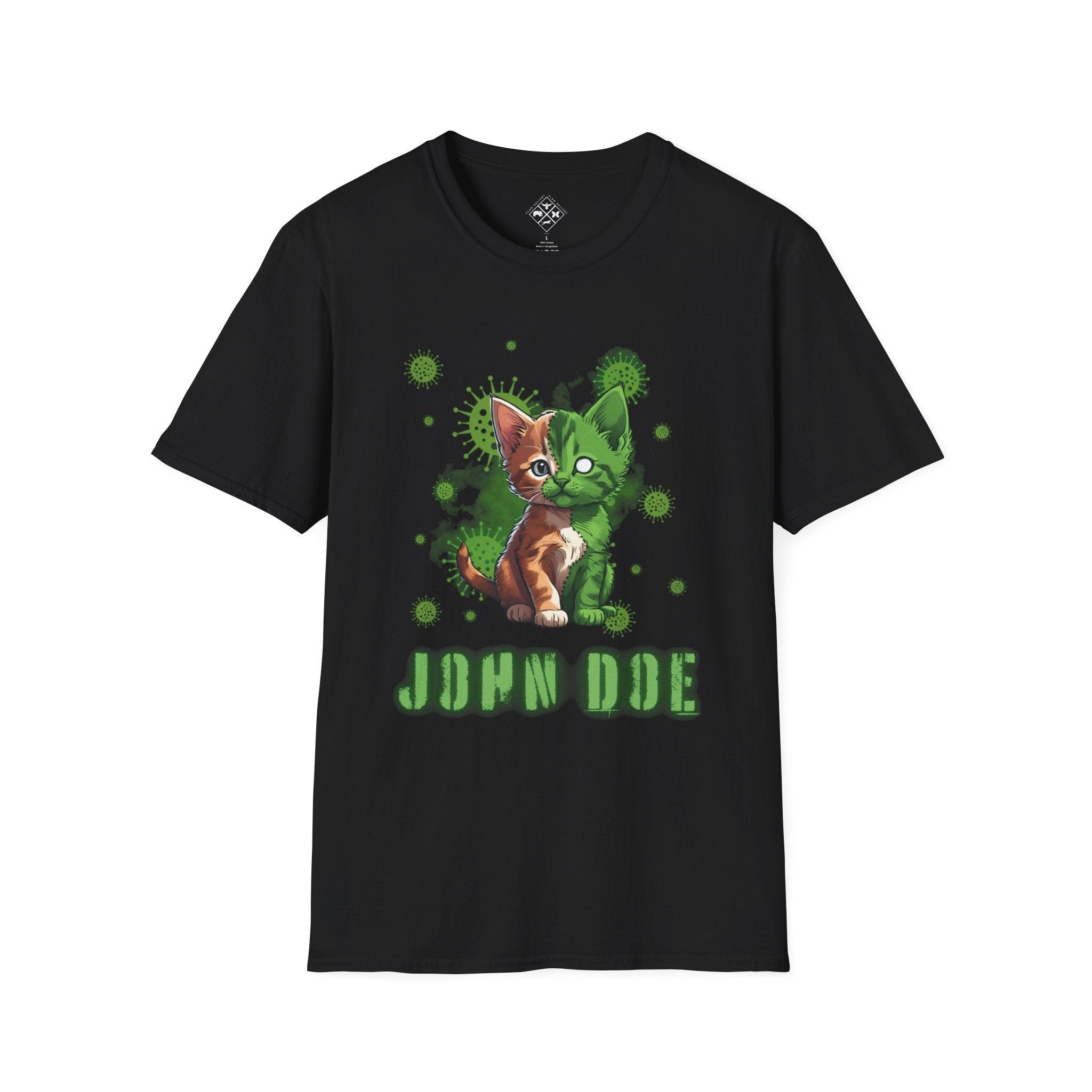 Camiseta personalizada de gatito zombi
