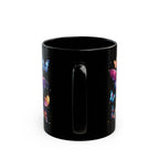 Butterfly Mug, Colorful Insect Print Coffee Cup 11oz