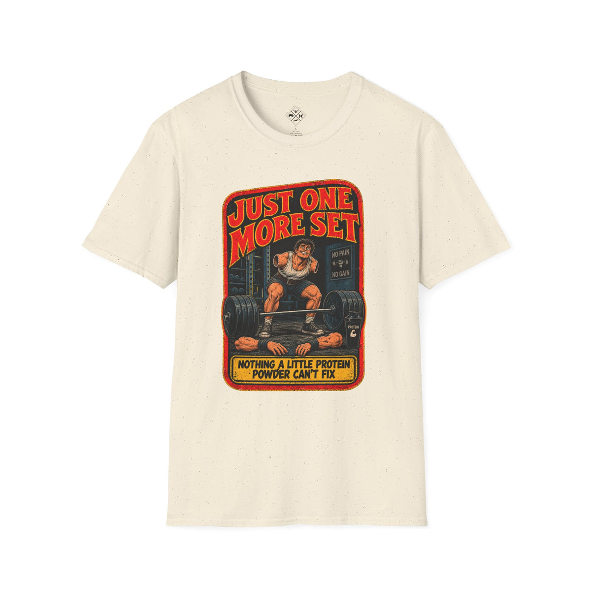 Just One More Set weightlifting barbell graphic T-Shirt