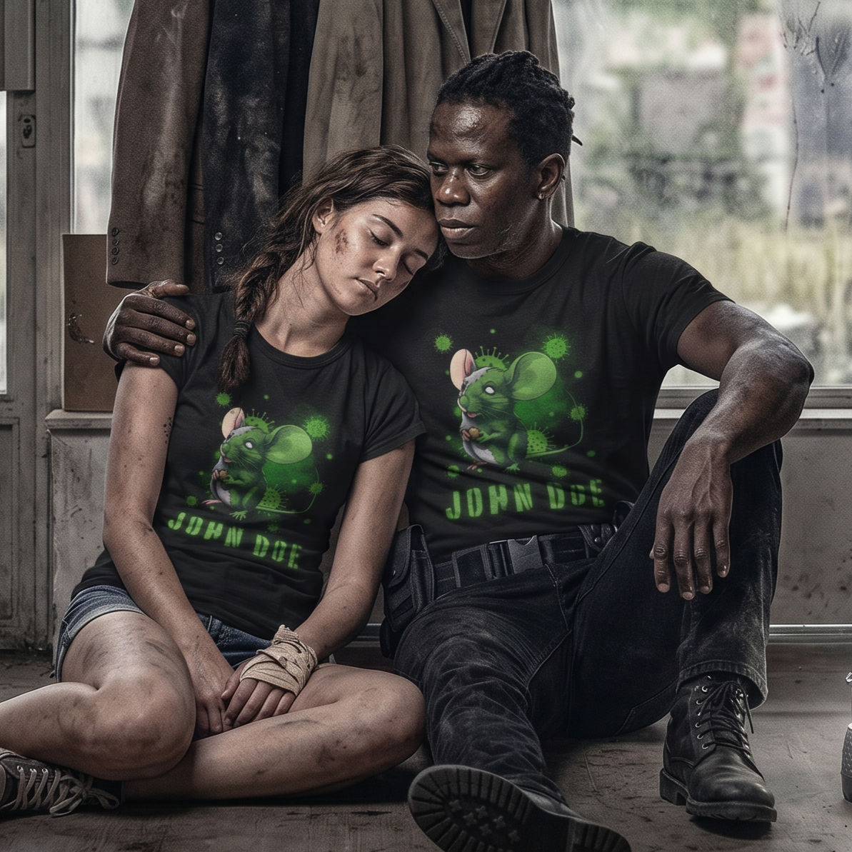 Camiseta personalizada de ratón bebé zombi