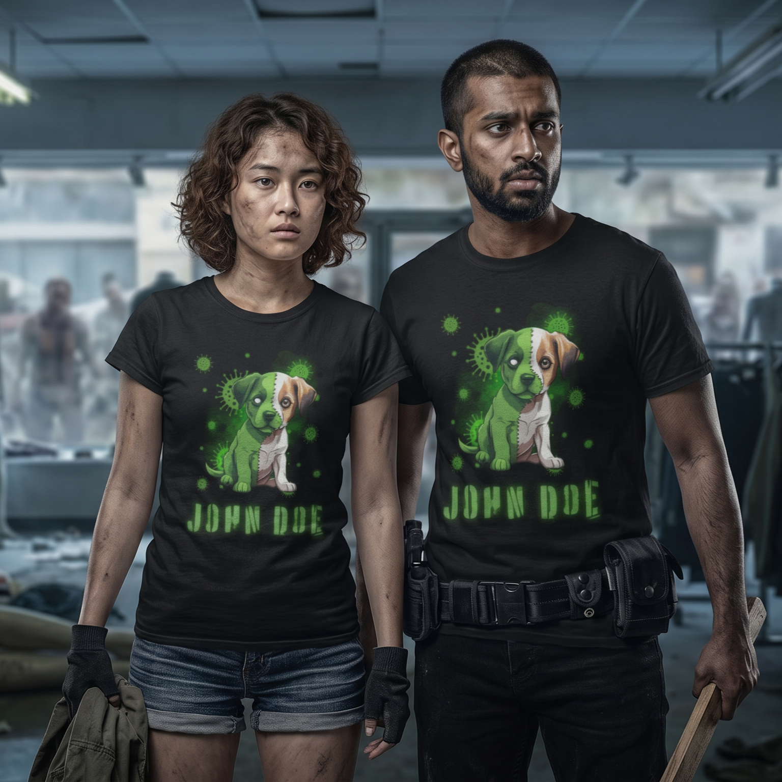 Camiseta personalizada de Cachorro Zombi