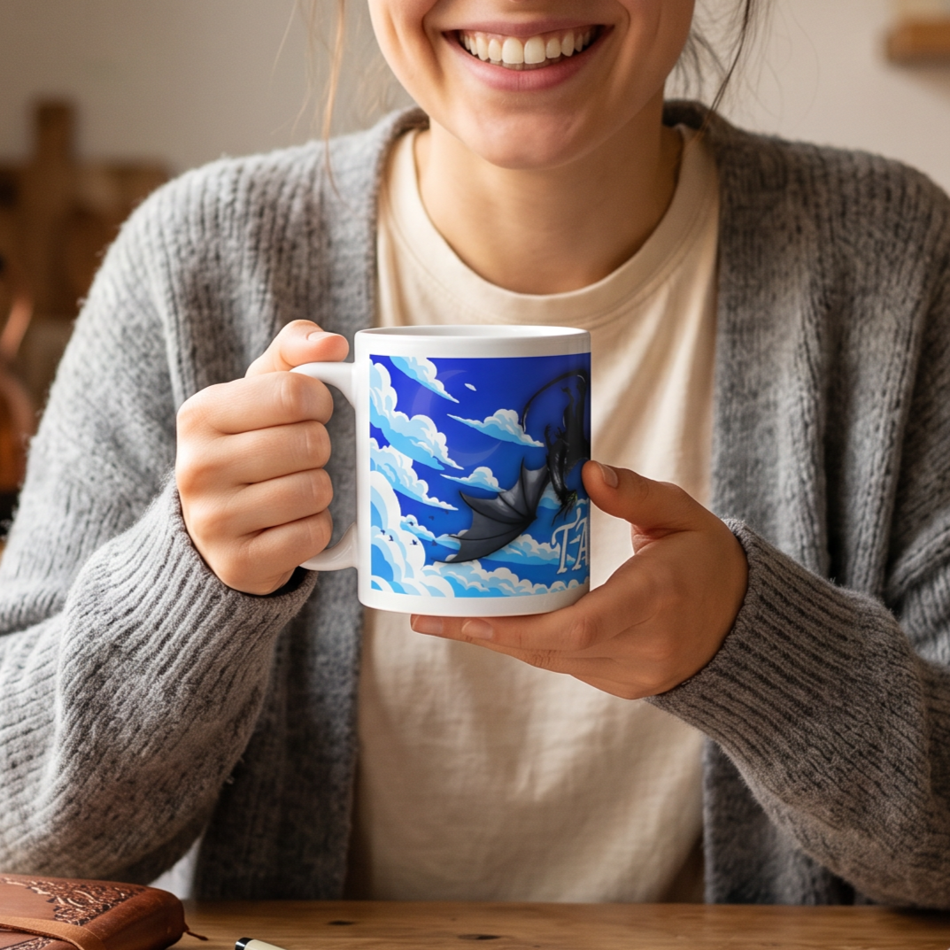 Taza de Dragón Elevado Personalizada de 11 oz