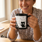 Black Cat Name Personalized Mug 11oz