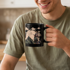 Dragon-Themed Black Mug 11oz