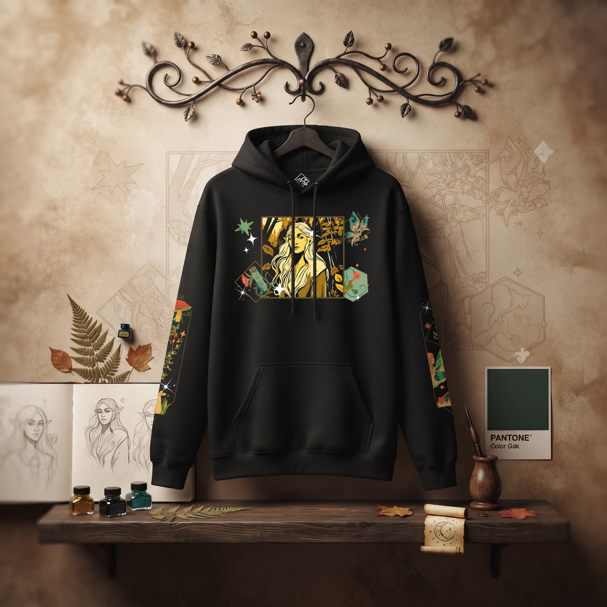 Elf Girl Mythical Elements Hoodie