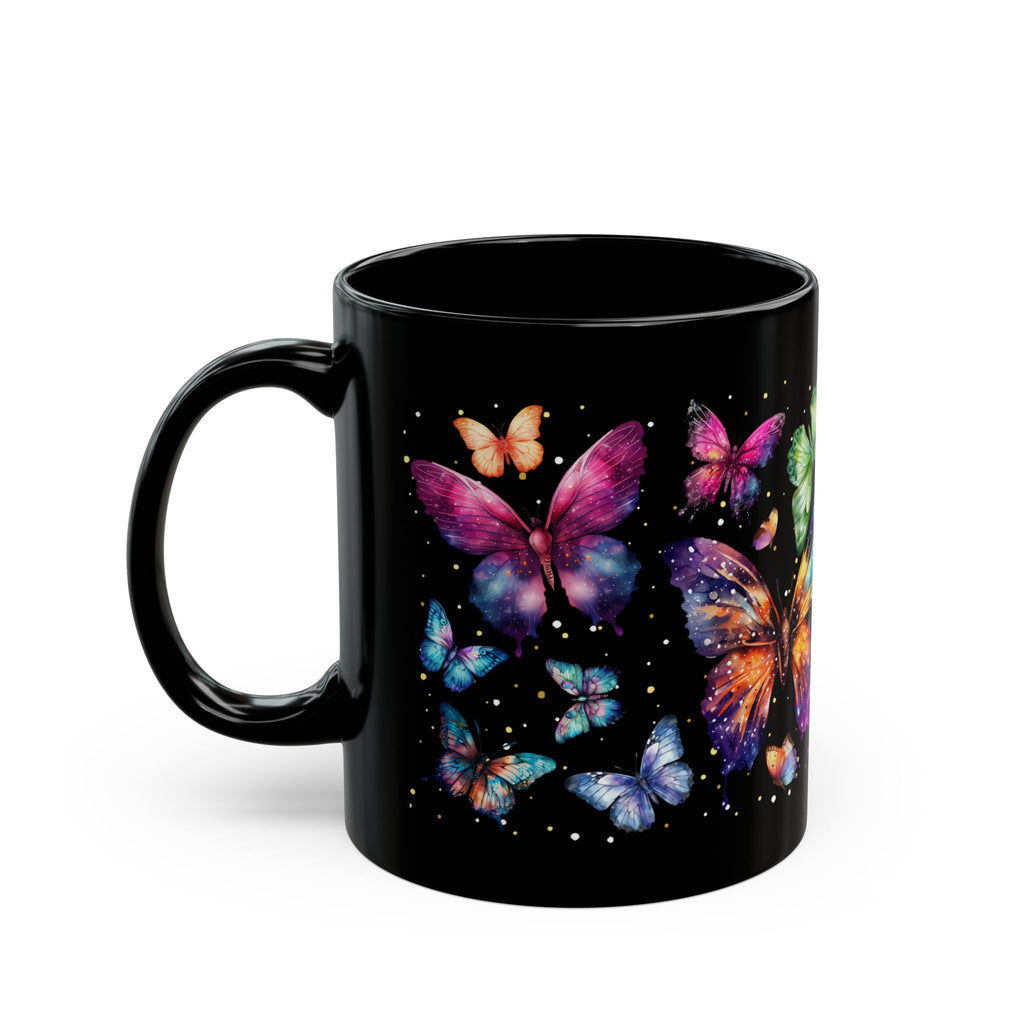 Butterfly Mug, Colorful Insect Print Coffee Cup 11oz