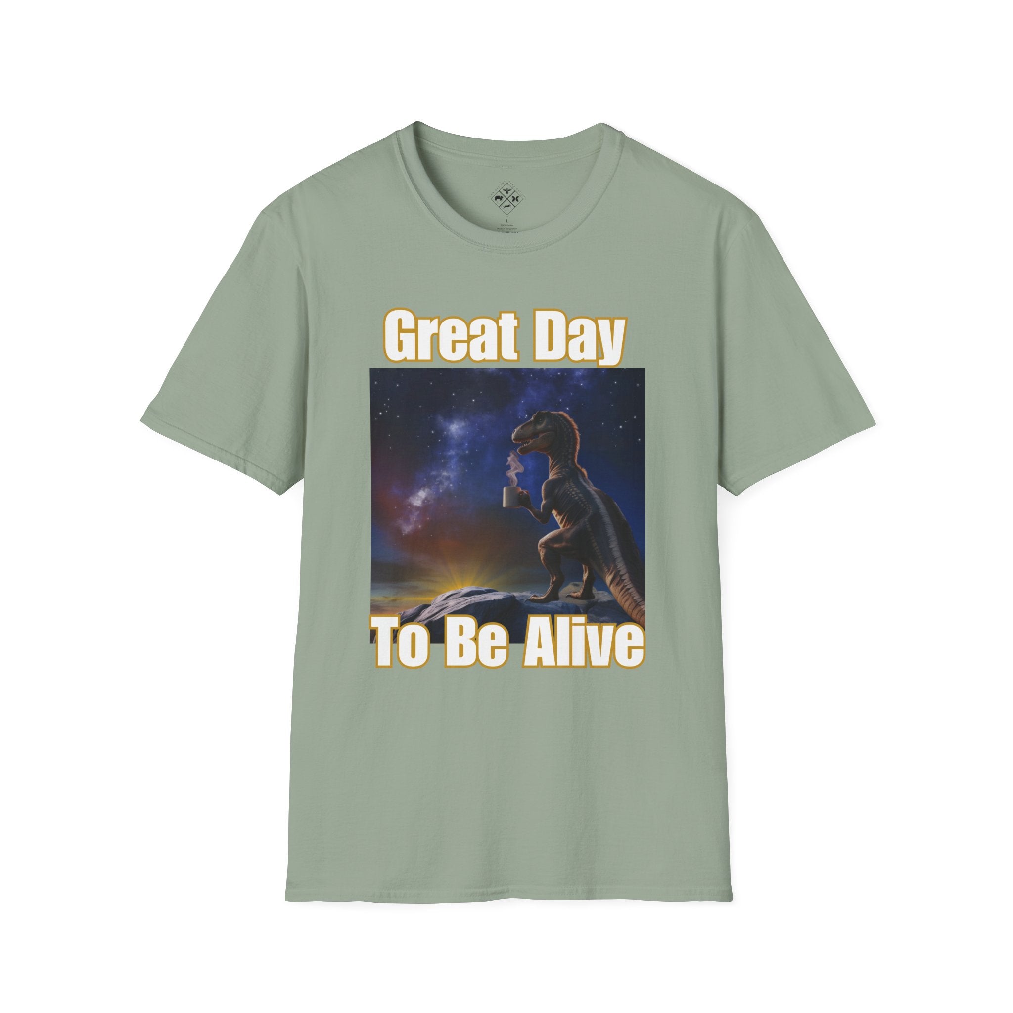 Camiseta de café Amanecer de dinosaurio