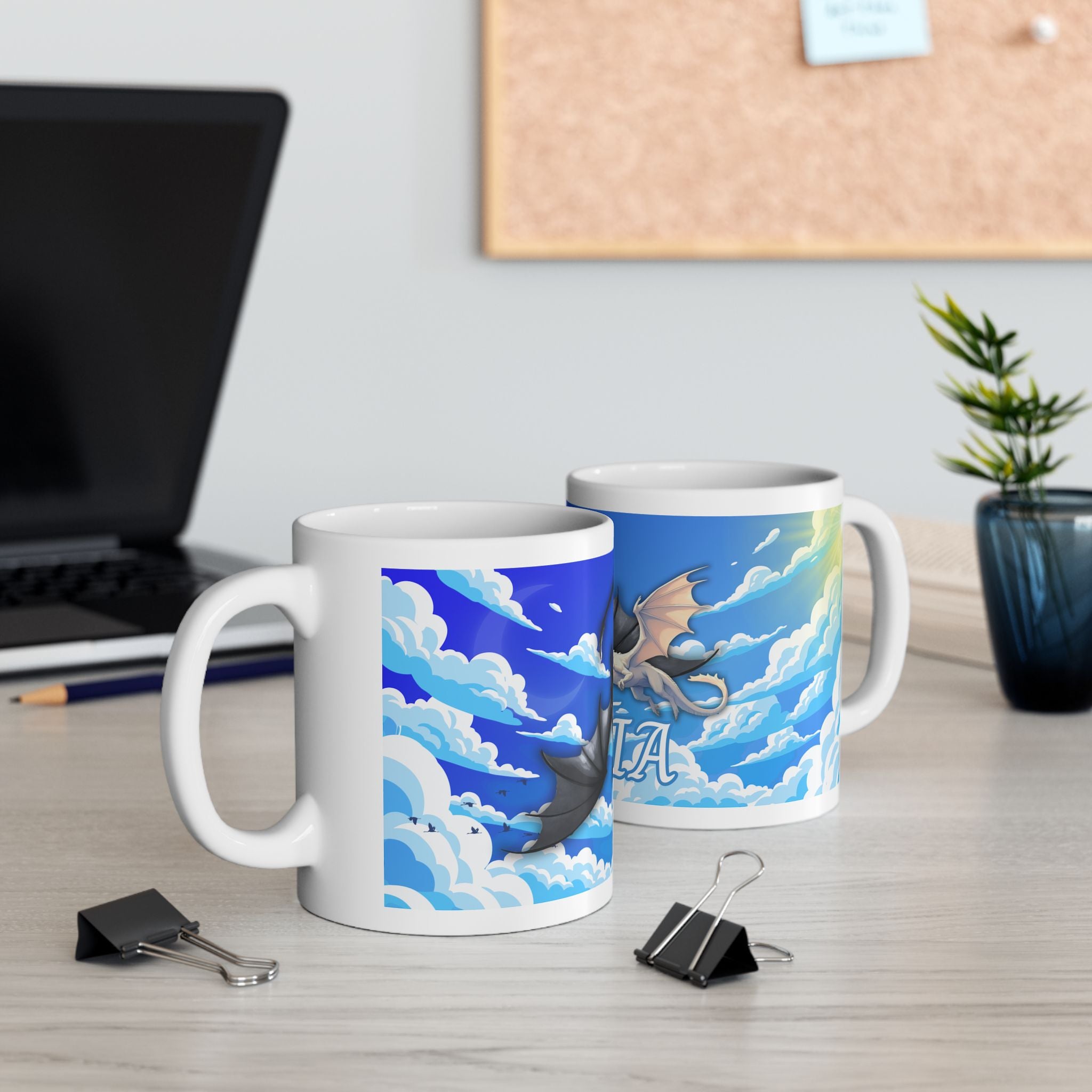 Taza de Dragón Elevado Personalizada de 11 oz