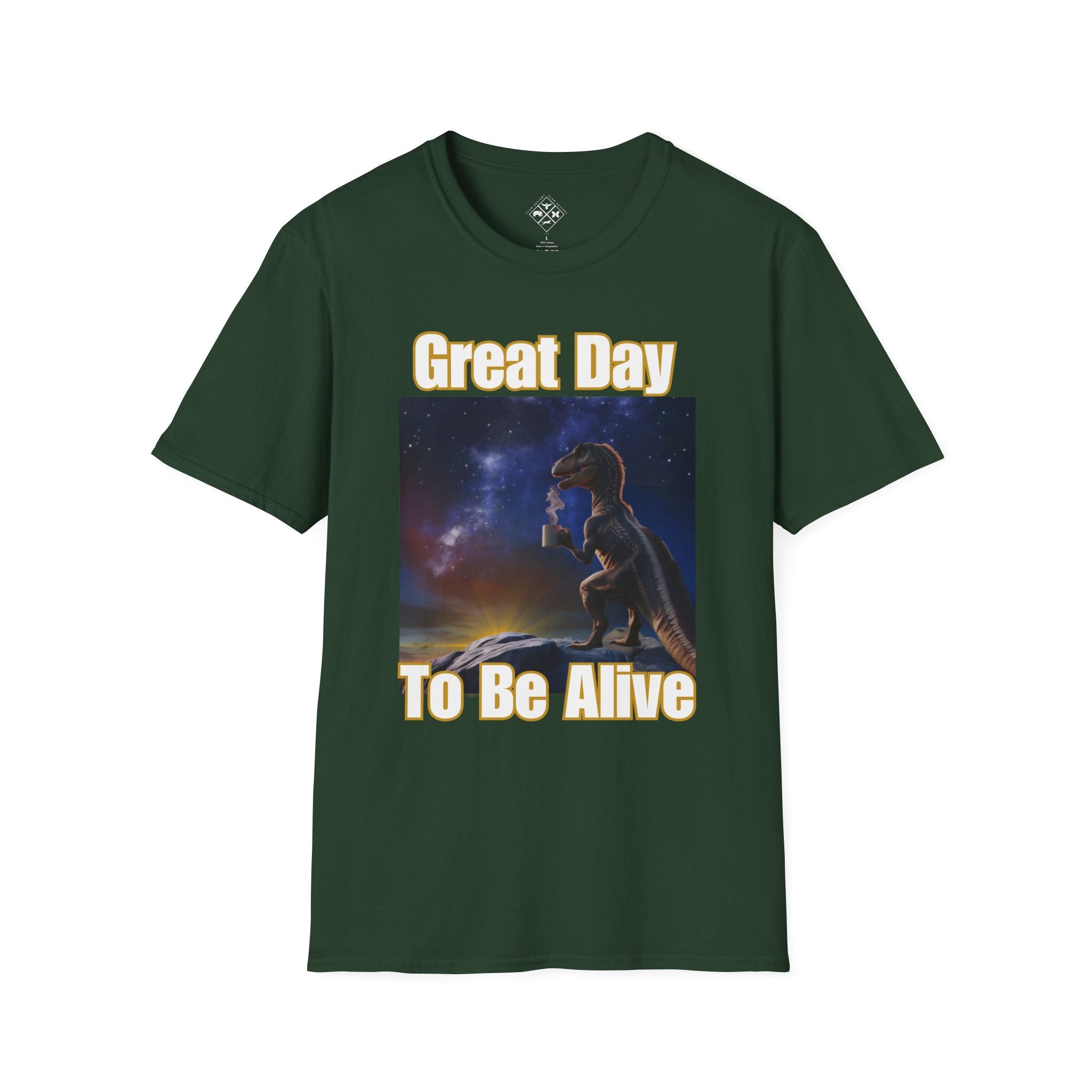 Camiseta de café Amanecer de dinosaurio