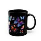 Butterfly Mug, Colorful Insect Print Coffee Cup 11oz