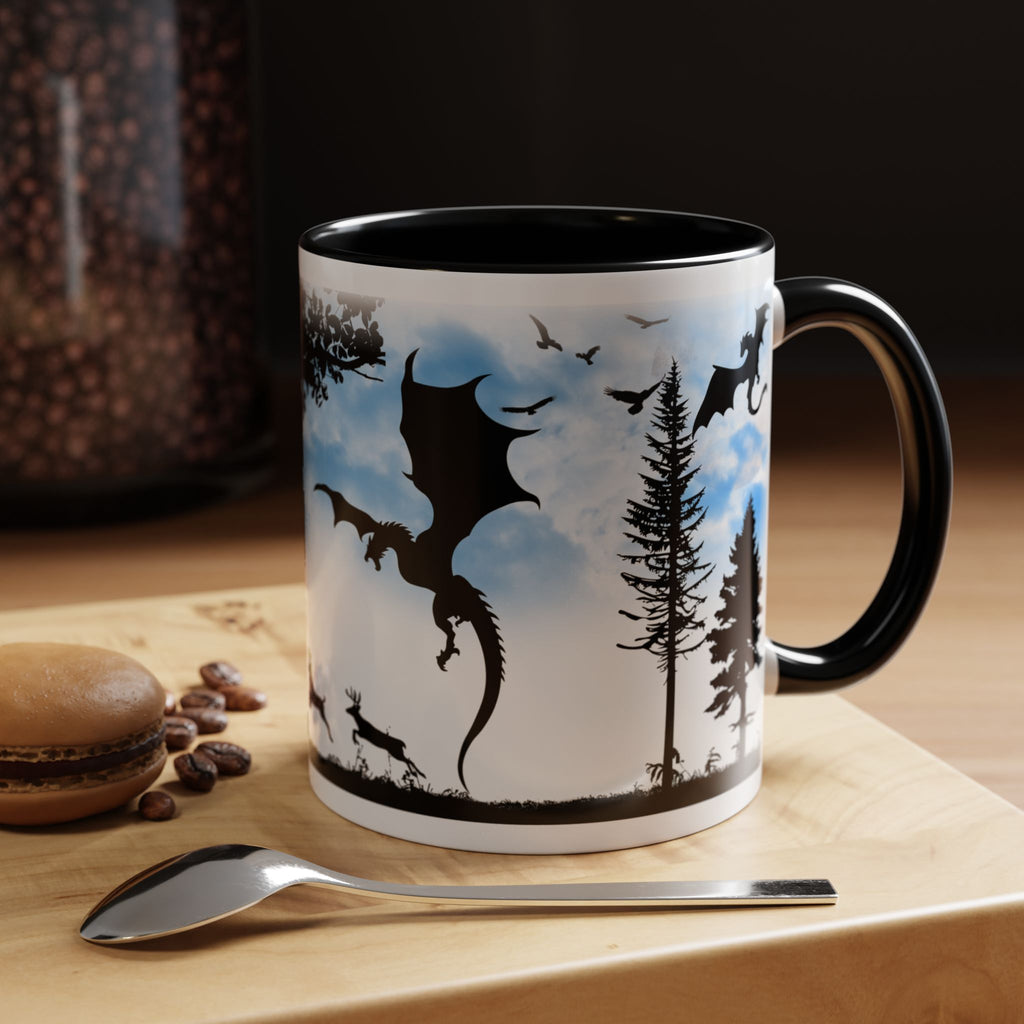 Fantasy-Themed Accent Coffee Mug White 11oz