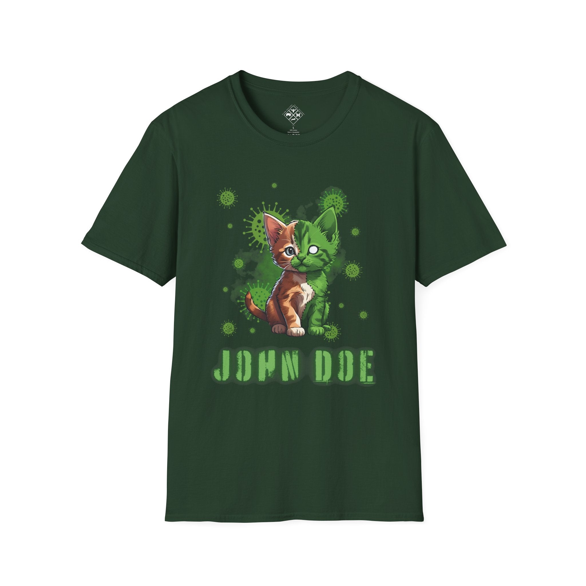 Camiseta personalizada de gatito zombi