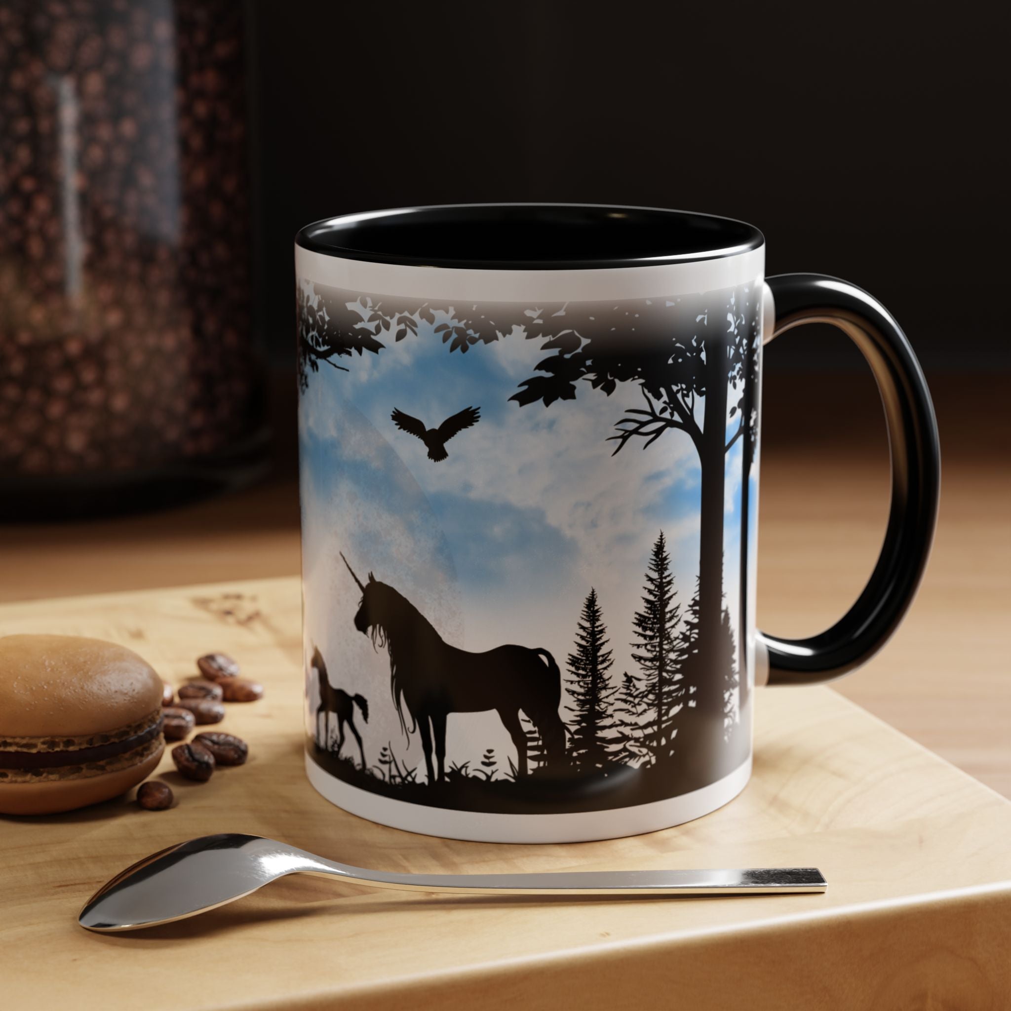 Taza de café de acento de unicornio mágico de 325 ml