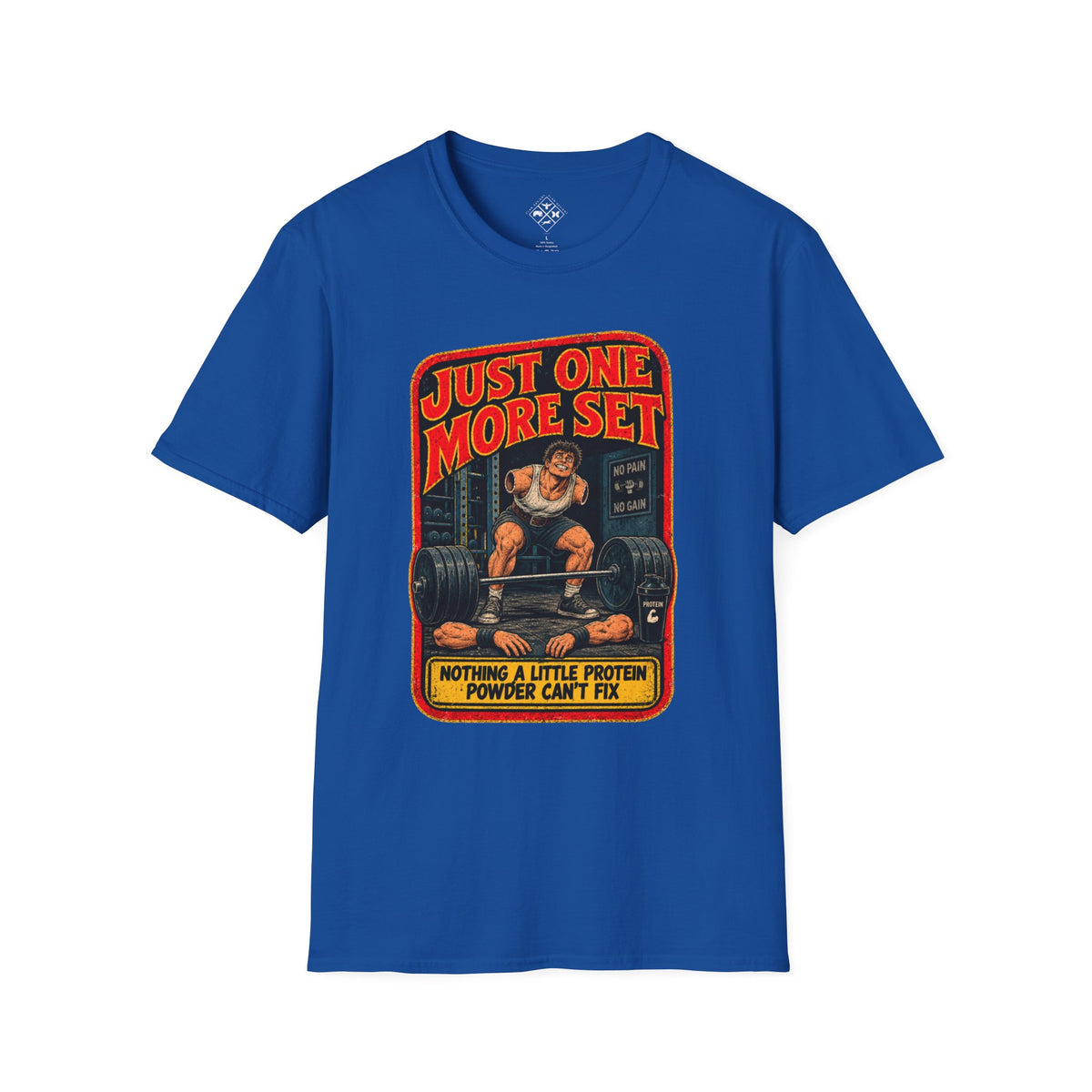 Just One More Set weightlifting barbell graphic T-Shirt