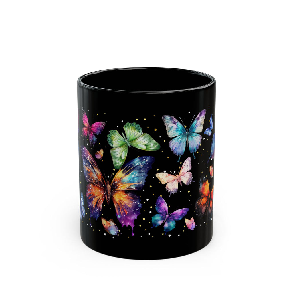 Butterfly Mug, Colorful Insect Print Coffee Cup 11oz