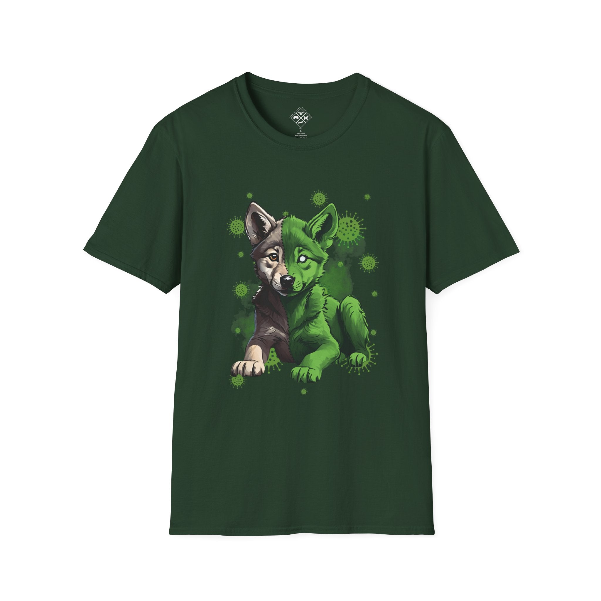 Camiseta de bebé lobo zombi