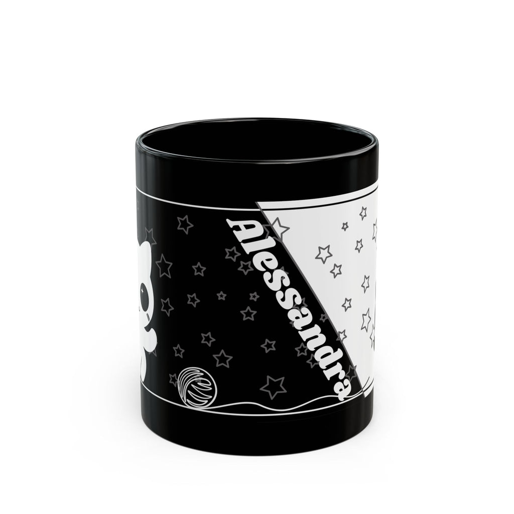 Black Cat Name Personalized Mug 11oz