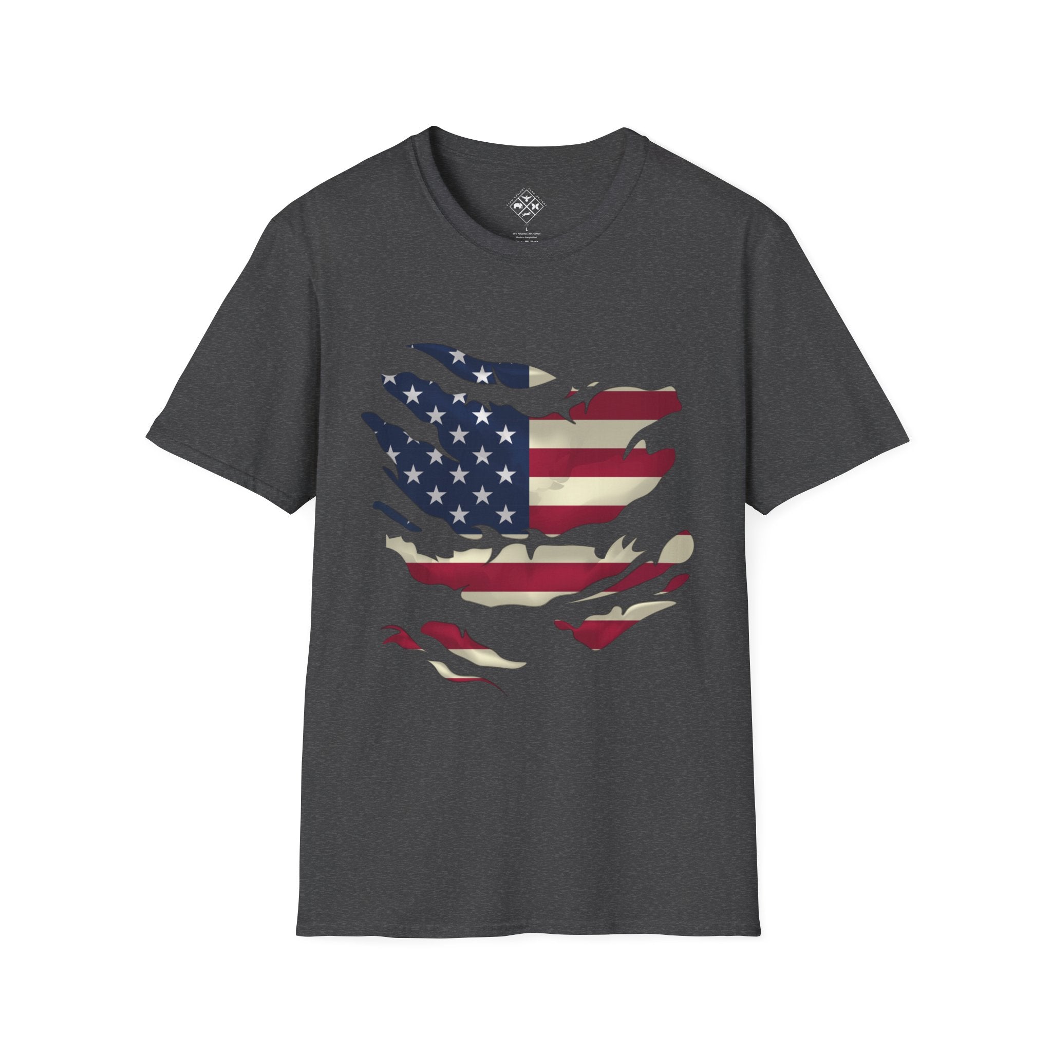 Camiseta patriótica unisex | Camiseta Softstyle con la bandera de EE. UU.