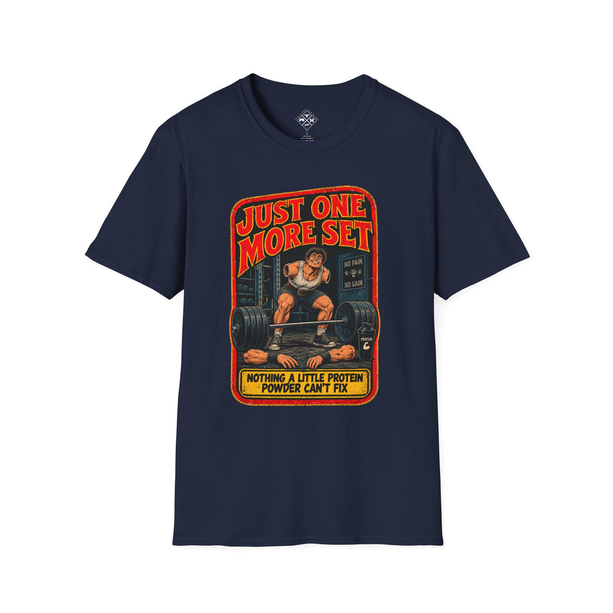 Just One More Set weightlifting barbell graphic T-Shirt